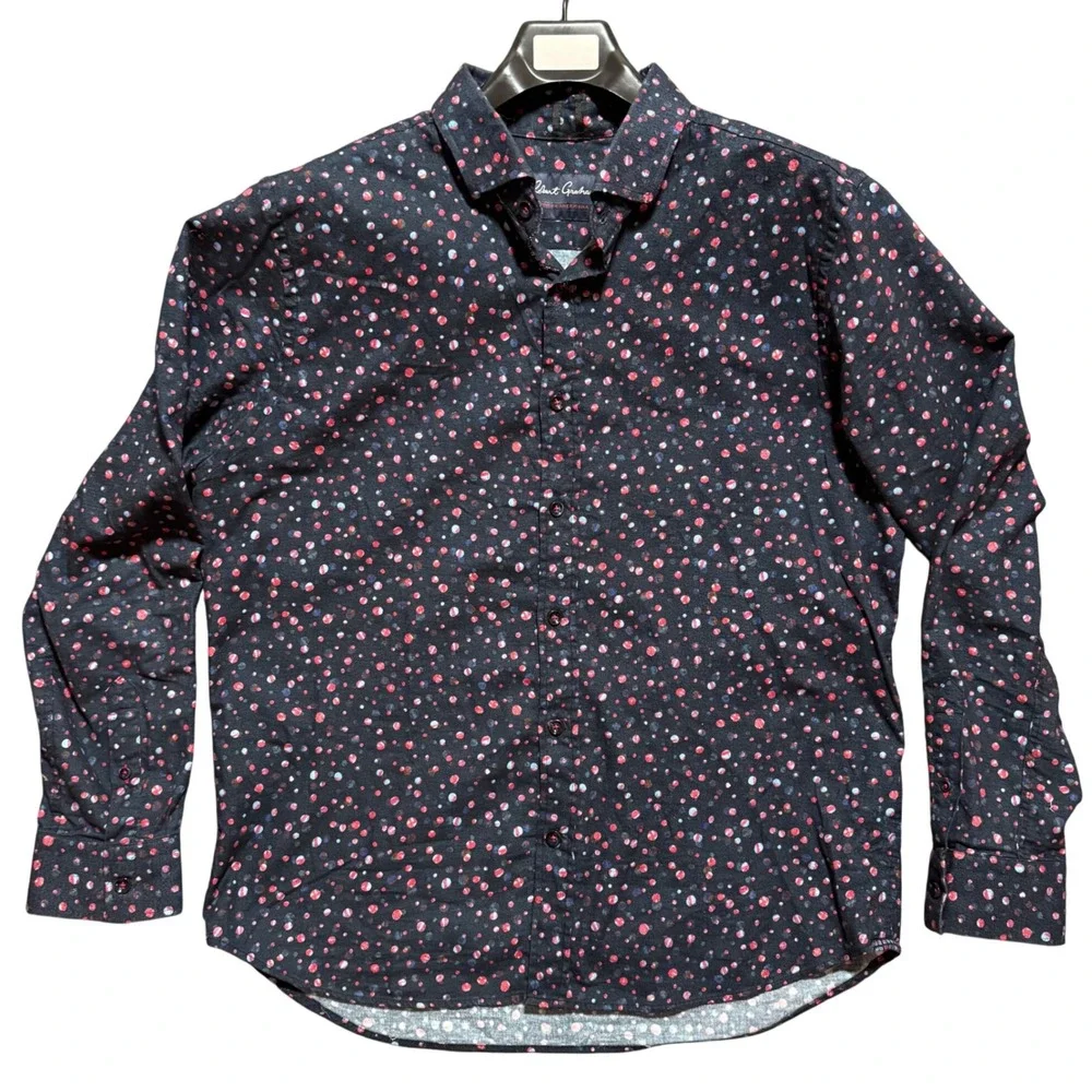 Robert Graham‎ Mens Shirt 2XL Modern Americana Tailored Fit Button Floral AOP
